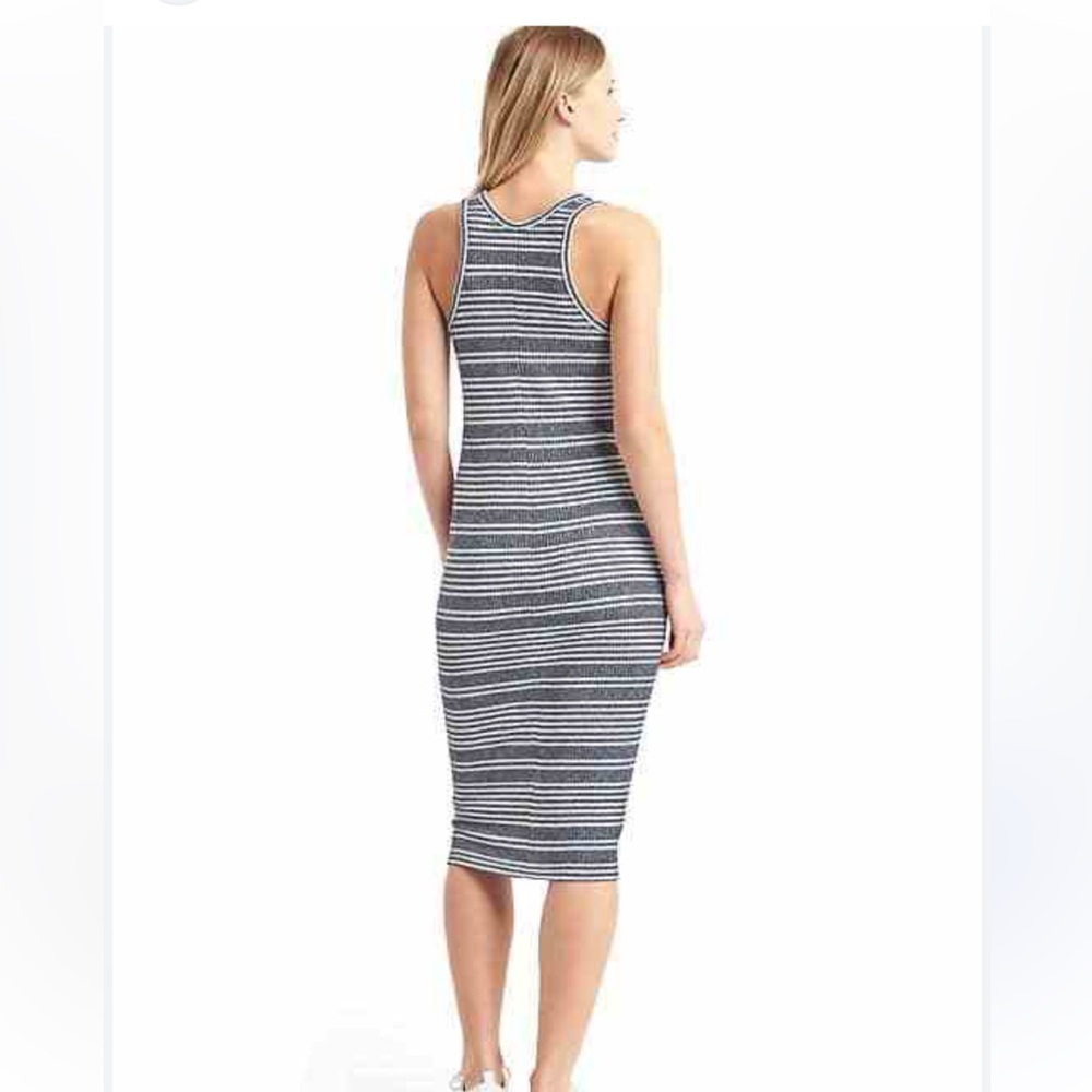 GAP Navy and White Striped Knit Dress